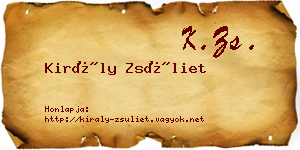 Király Zsüliet névjegykártya
