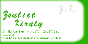 zsuliet kiraly business card